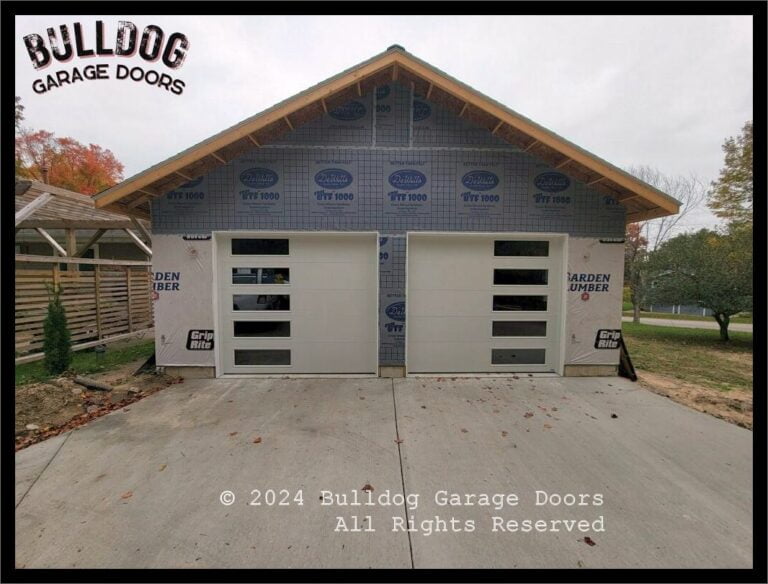 Boyne City Michigan Vertical Window Inserts Garage Door