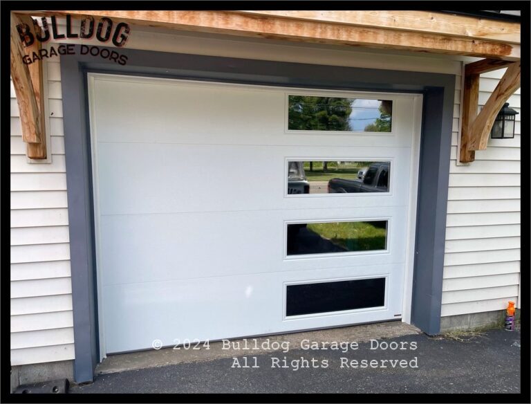 Boyne City Michigan Vertical Window Inserts Garage Door